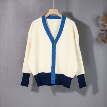 Vintage Cardigan V Neck Single-breasted Korean Chic Knitted Sweater
