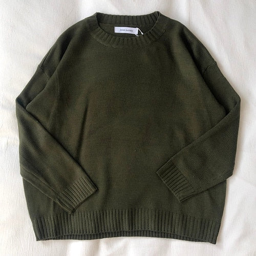 Pullover Loose Casual Stripe Oversize Knitted Sweater