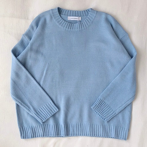 Pullover Loose Casual Stripe Oversize Knitted Sweater