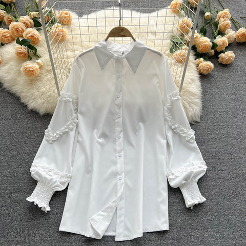 Sweater Dress Suits White Blouse and Sleeveless Knitted Tops