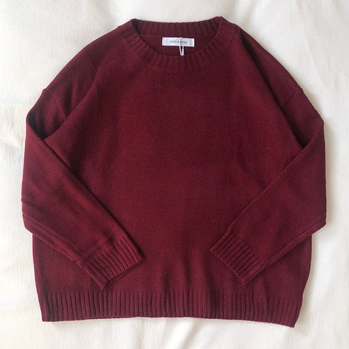 Pullover Loose Casual Stripe Oversize Knitted Sweater