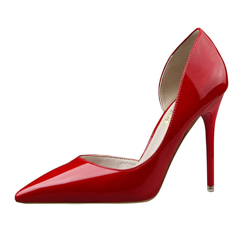 Shoes Patent Leather Heels Fashion Woman Pumps Stiletto Women Shoes