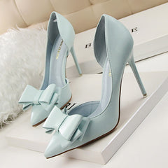 Fashion Women Shoes Wedding Bow High Heels Stiletto Heels Shallow Pointed