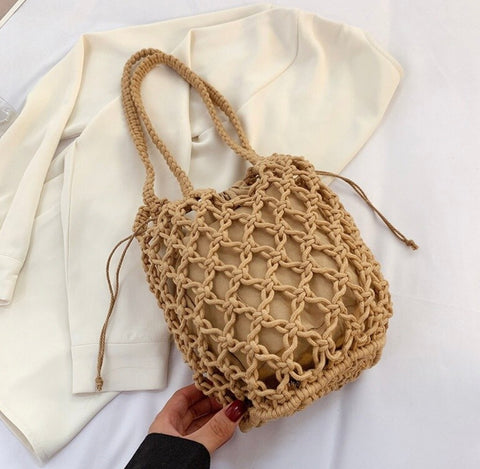 Hollow Out Knitting Tote Shoulder Bags