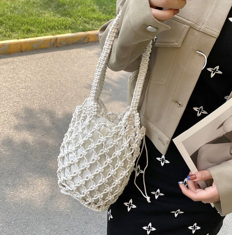Hollow Out Knitting Tote Shoulder Bags