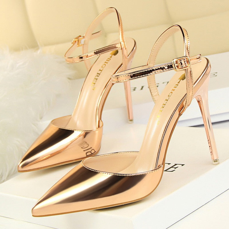 Shoes Patent Leather Heels Fashion Woman Pumps Stiletto Women Shoes