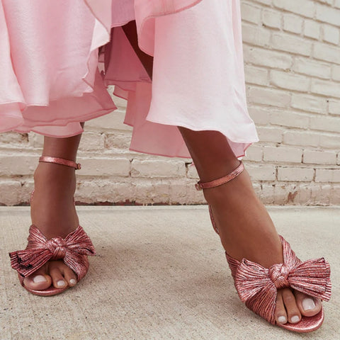 Designer High Quality Open Peep Toe Bowknot High Heels