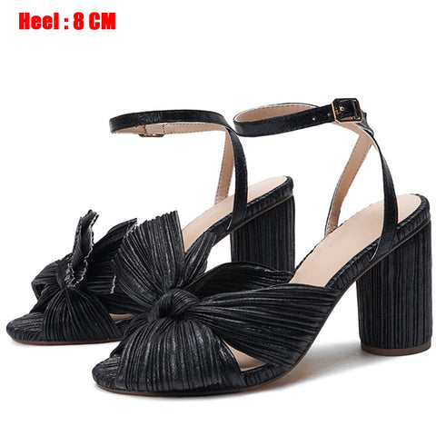 Designer High Quality Open Peep Toe Bowknot High Heels