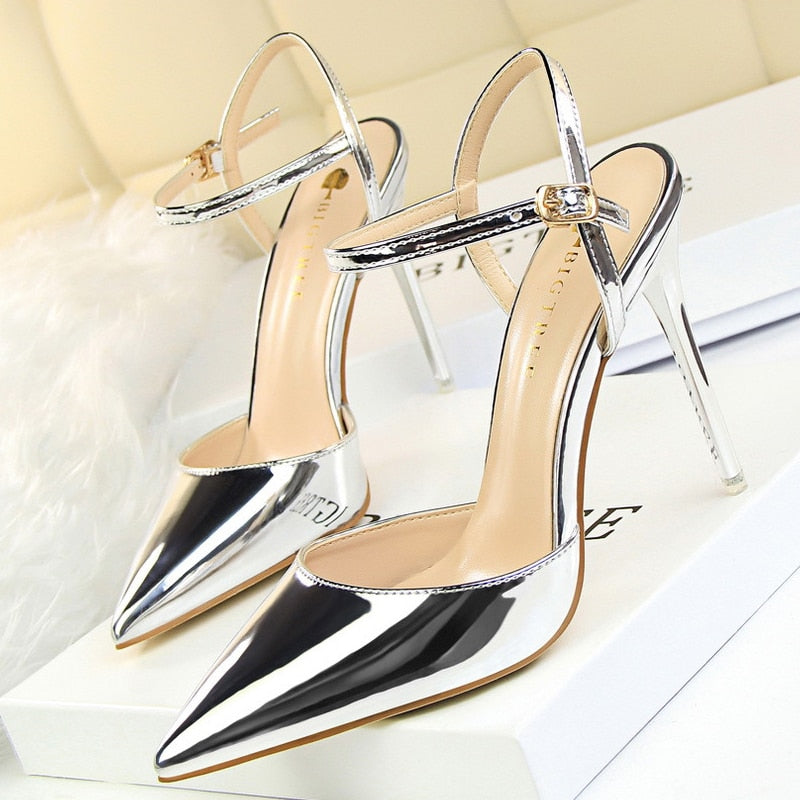 Shoes Patent Leather Heels Fashion Woman Pumps Stiletto Women Shoes