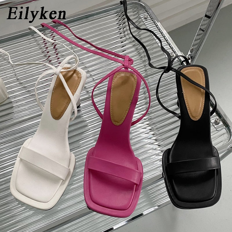 Brand Women Ankle Strap Sandal Thin High Heel Ladies Dress Pumps Shoes