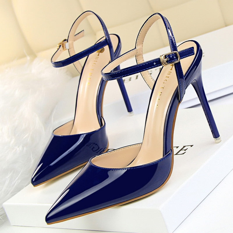 Shoes Patent Leather Heels Fashion Woman Pumps Stiletto Women Shoes