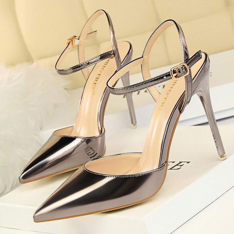 Shoes Patent Leather Heels Fashion Woman Pumps Stiletto Women Shoes