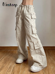 Pocket Patchwork Straight Baggy Casual Cargo Pants