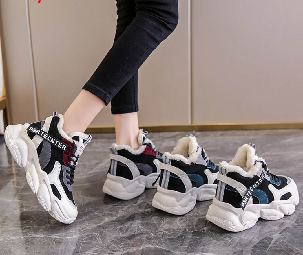 Platform Woman Boots Plush Casual Sneakers – lastrafashion