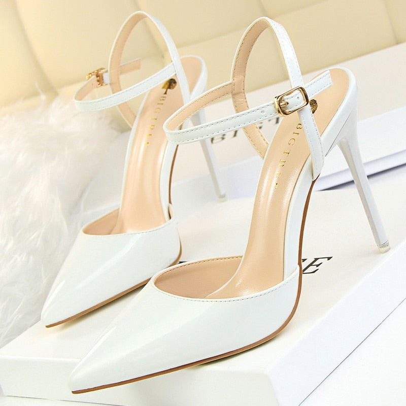 Shoes Patent Leather Heels Fashion Woman Pumps Stiletto Women Shoes