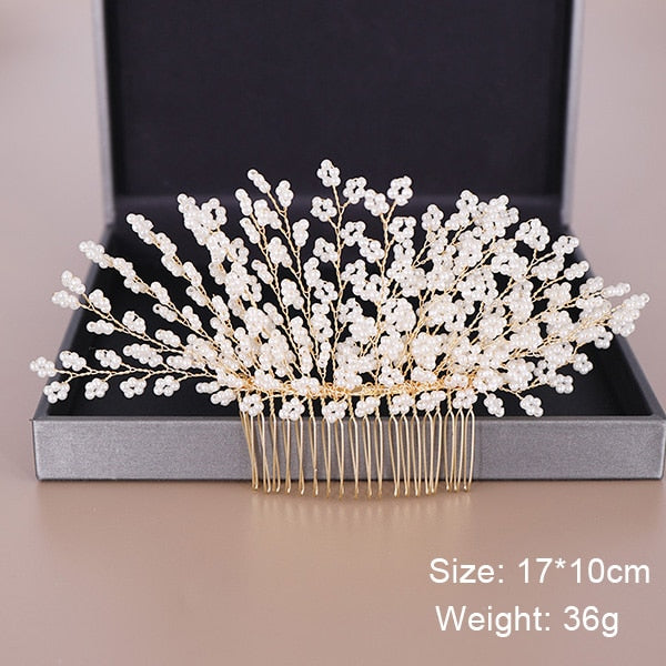 Fashion Wedding Hair Accessories Hair Combs Pearl Crystal