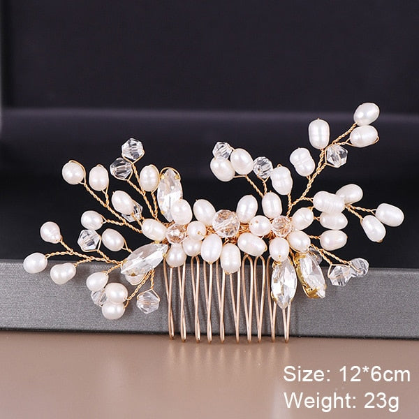 Fashion Wedding Hair Accessories Hair Combs Pearl Crystal