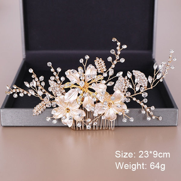 Fashion Wedding Hair Accessories Hair Combs Pearl Crystal