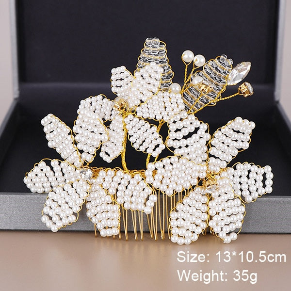 Fashion Wedding Hair Accessories Hair Combs Pearl Crystal