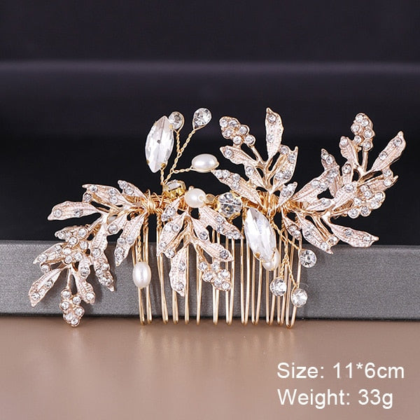 Fashion Wedding Hair Accessories Hair Combs Pearl Crystal