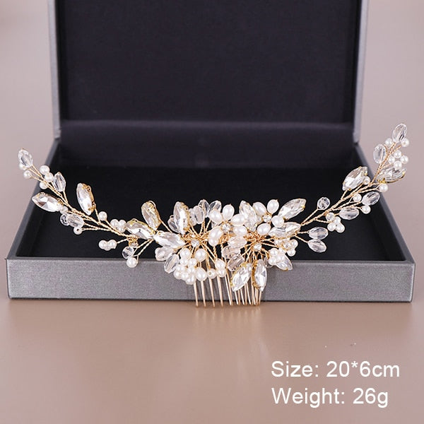 Fashion Wedding Hair Accessories Hair Combs Pearl Crystal