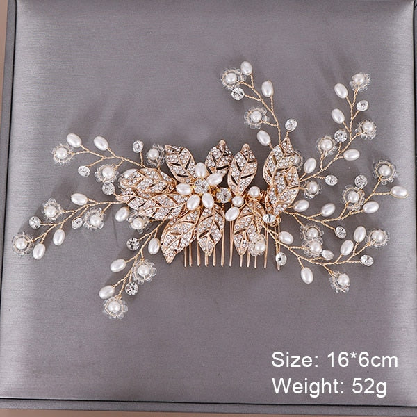 Fashion Wedding Hair Accessories Hair Combs Pearl Crystal