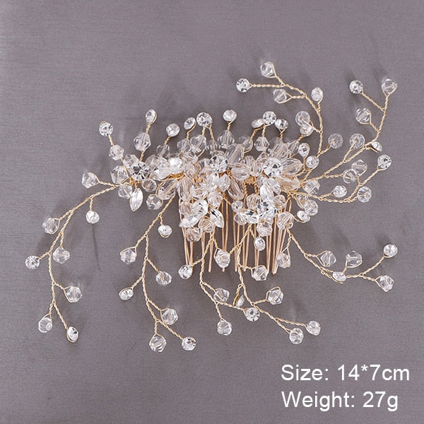 Fashion Wedding Hair Accessories Hair Combs Pearl Crystal