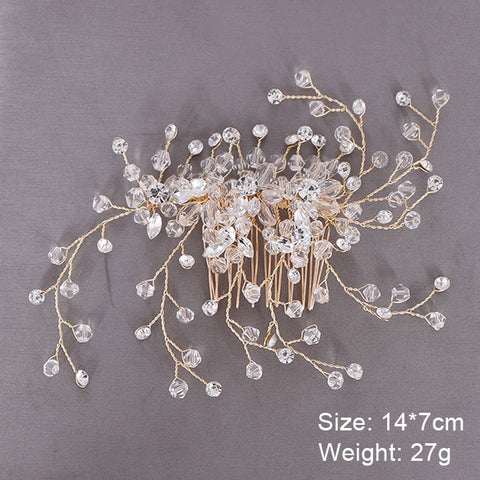 Fashion Wedding Hair Accessories Hair Combs Pearl Crystal