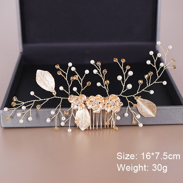 Fashion Wedding Hair Accessories Hair Combs Pearl Crystal