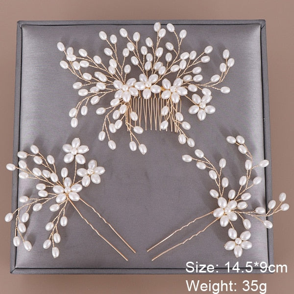 Fashion Wedding Hair Accessories Hair Combs Pearl Crystal