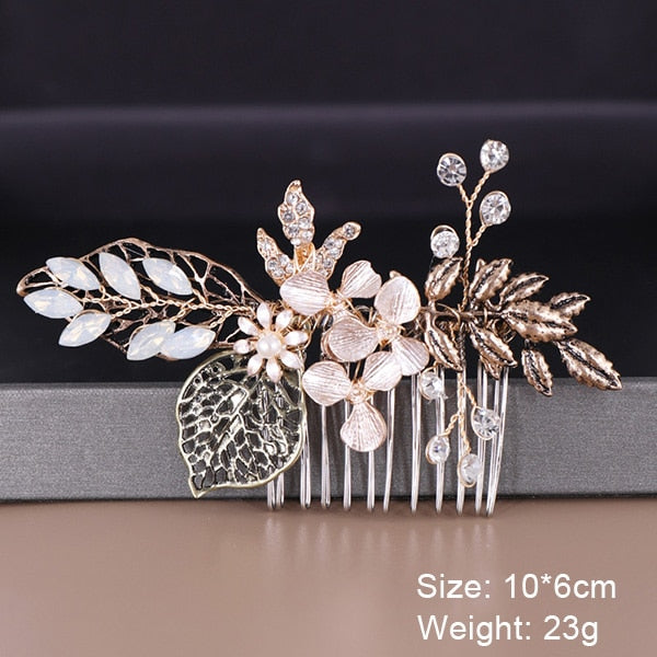 Fashion Wedding Hair Accessories Hair Combs Pearl Crystal