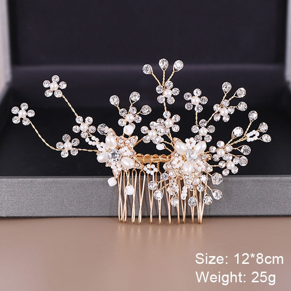 Fashion Wedding Hair Accessories Hair Combs Pearl Crystal