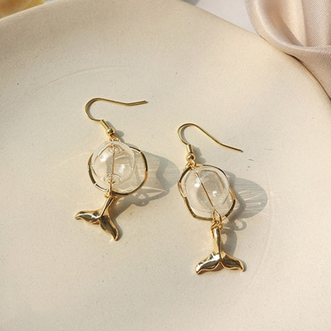 Original Design Vintage Artsy Asymmetric Bubble Earrings