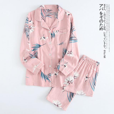 Fresh maple leaf cotton pajama sets