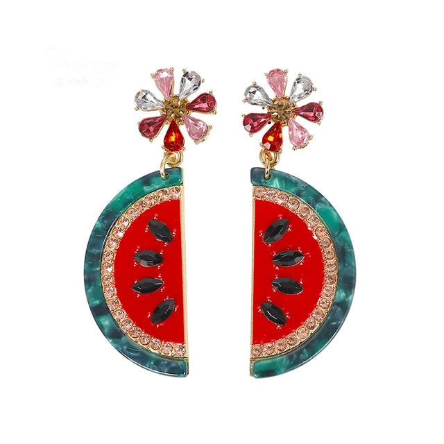 Trendy Boho Ethnic Colorful Dangle Drop Statement Earring