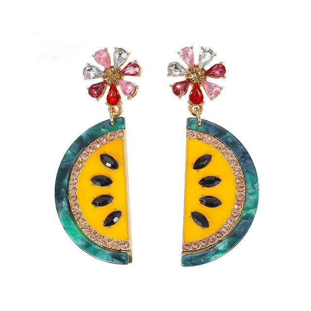 Trendy Boho Ethnic Colorful Dangle Drop Statement Earring