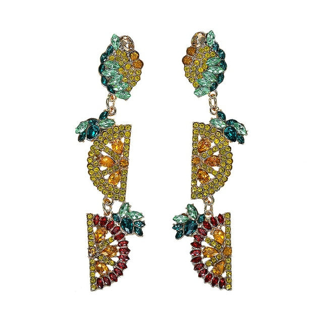 Trendy Boho Ethnic Colorful Dangle Drop Statement Earring