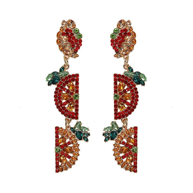 Trendy Boho Ethnic Colorful Dangle Drop Statement Earring