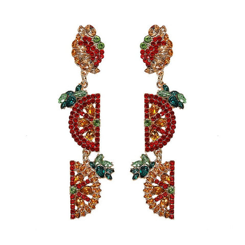 Trendy Boho Ethnic Colorful Dangle Drop Statement Earring