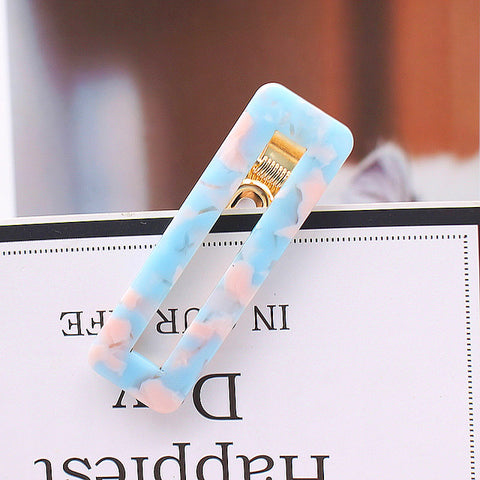 Acrylic Hollow Water drop Rectangle Tin Foil Sequins Hairpins