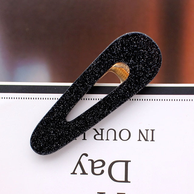 Acrylic Hollow Water drop Rectangle Tin Foil Sequins Hairpins