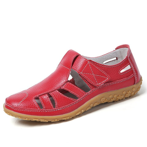 Women Hollow Flat Breathable Soft Sports Sandals