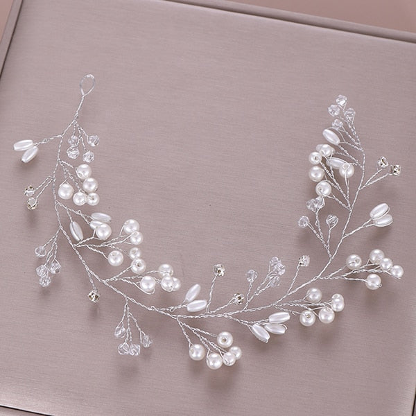 Pearl Crystal Headbands For Women Simple Hairbands