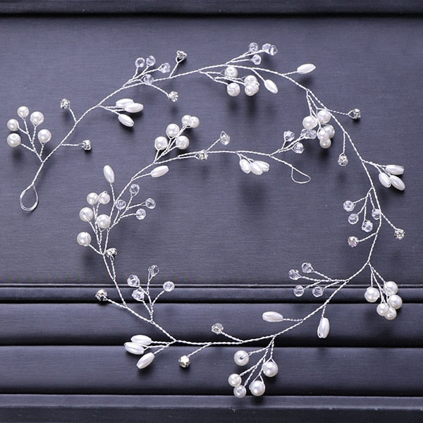 Pearl Crystal Headbands For Women Simple Hairbands