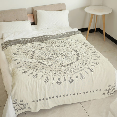 Sofa Travel Breathable Chic Mandala Large Soft Throw Para Blanket
