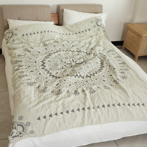 Sofa Travel Breathable Chic Mandala Large Soft Throw Para Blanket