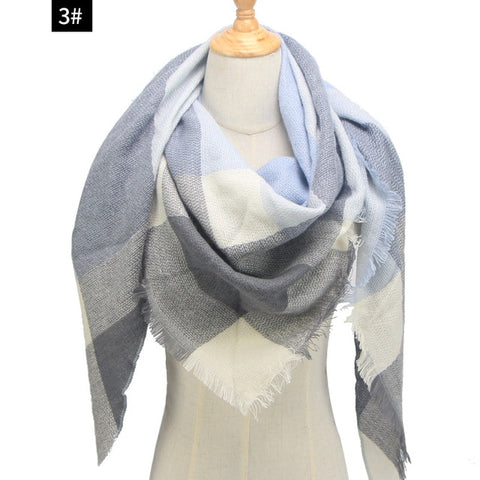 plaid cashmere scarves shawls and pashmina winter women scarf