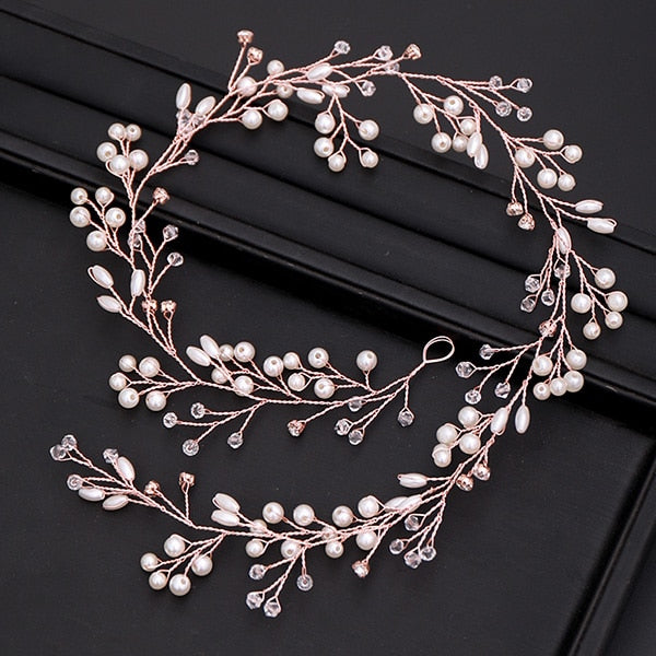 Pearl Crystal Headbands For Women Simple Hairbands