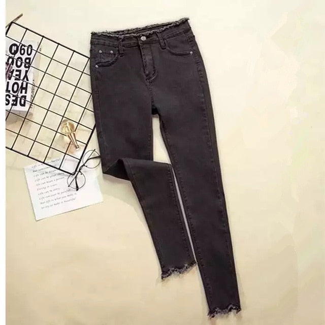 Female Donna Stretch Bottoms Denim Skinny Jeans