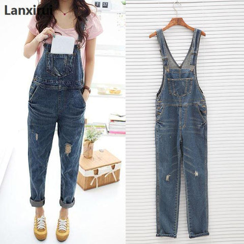 Denim Jumpsuit Fashion Loose Jeans